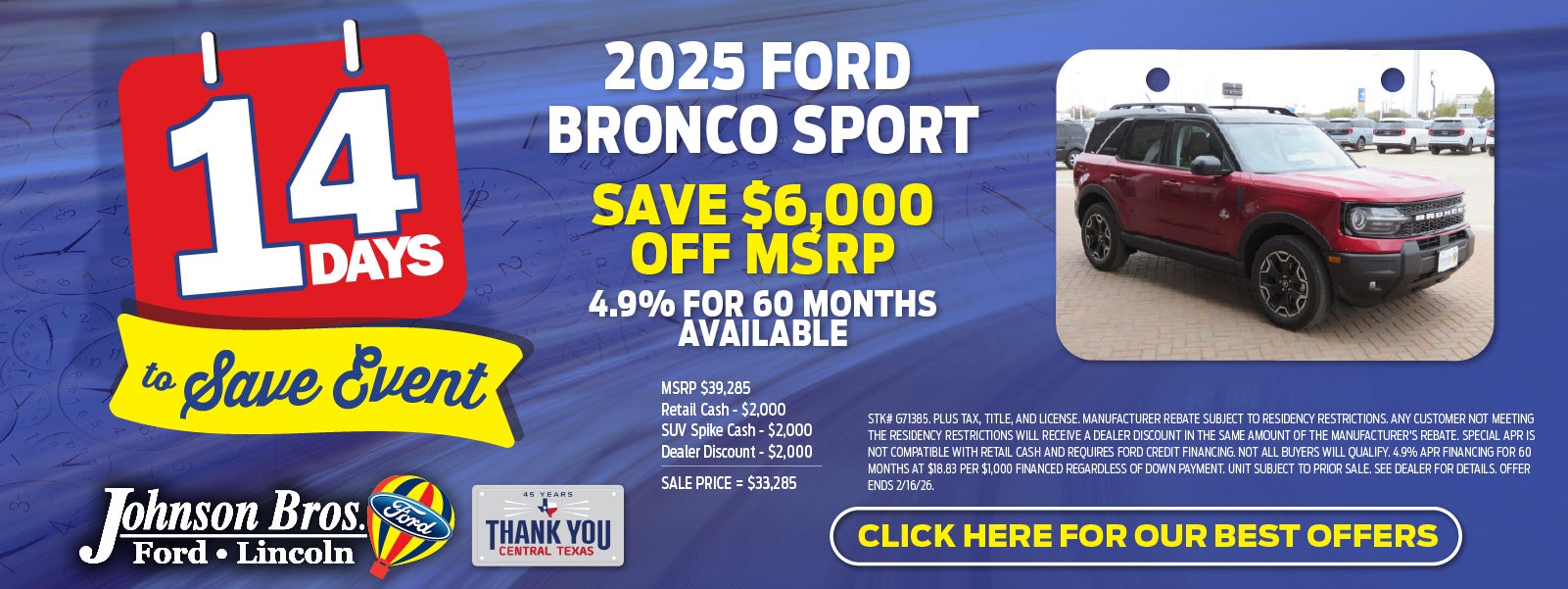 Lease a Bronco Sport New Year New Ride