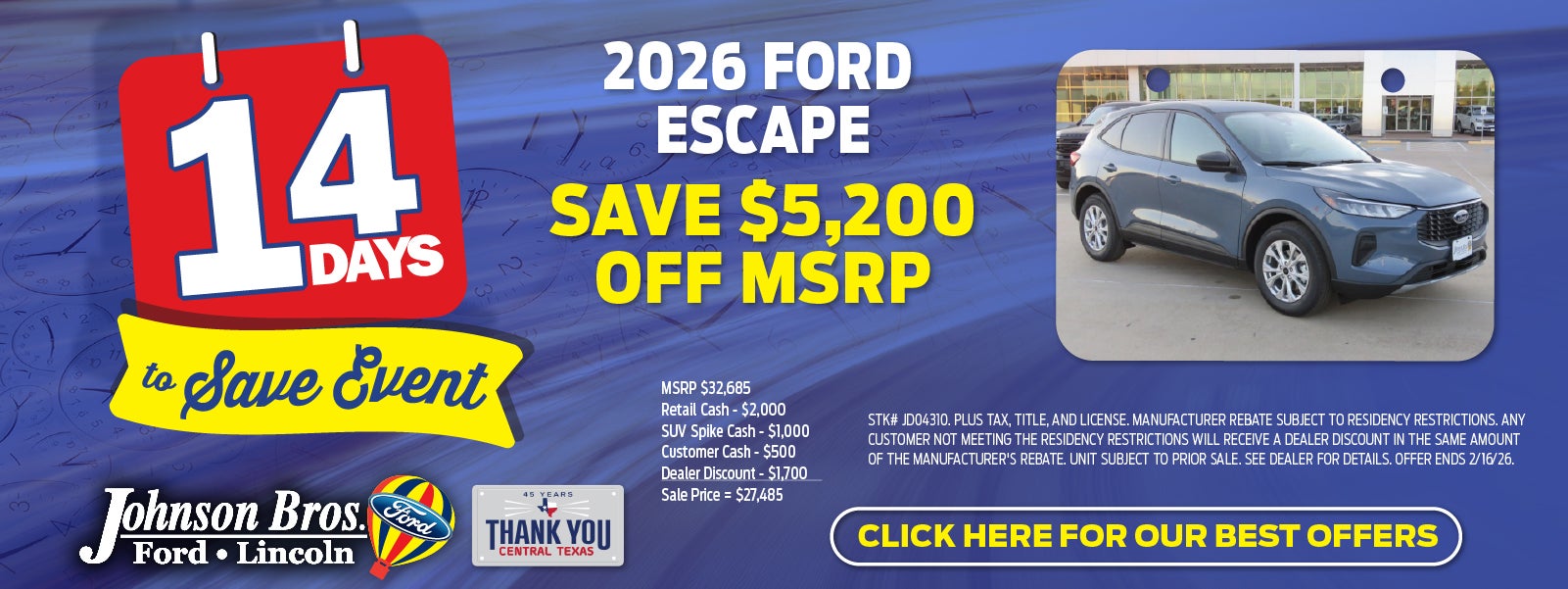 Ford Escape SUV SPIKE SALE