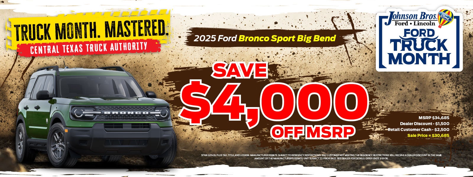 Bronco Sport Truck Moth Offer 