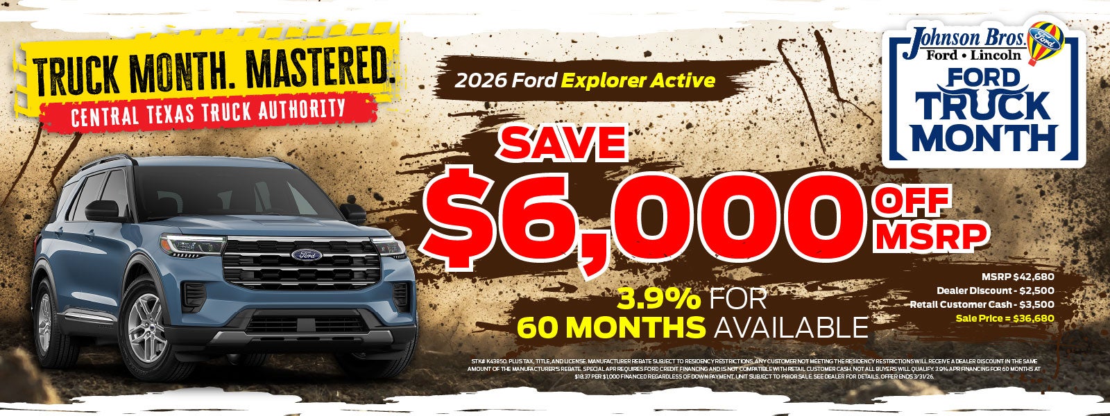 Ford Explorer Truck Month Offer