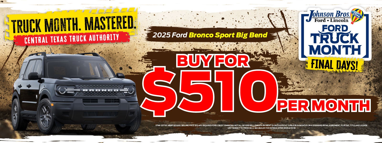Bronco Sport Truck Moth Offer 