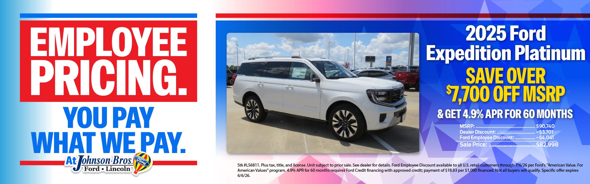 Expedition Platinum - EMPLOYEE PRICING 