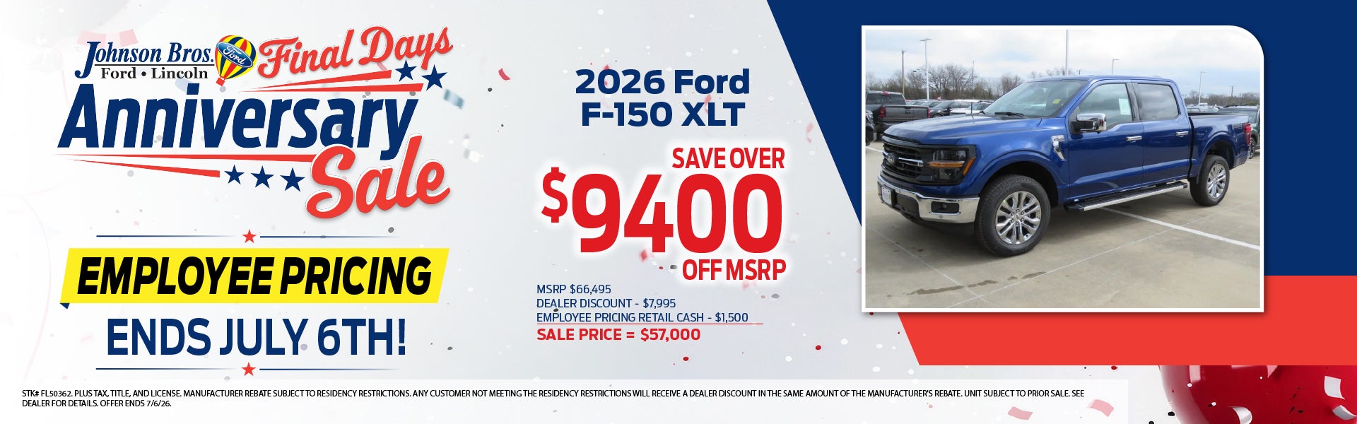 Save $9,400 Off F-150- WITH EMPLOYEE PRICING