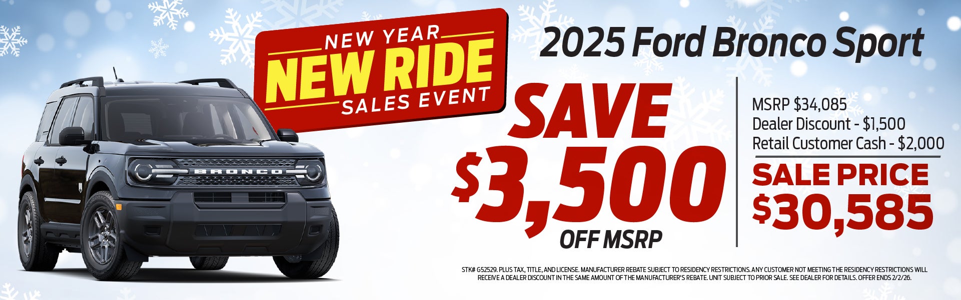 Ford Bronco Sport New Year New Ride Sale